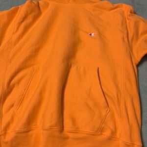 Yellow solid champion hoodie